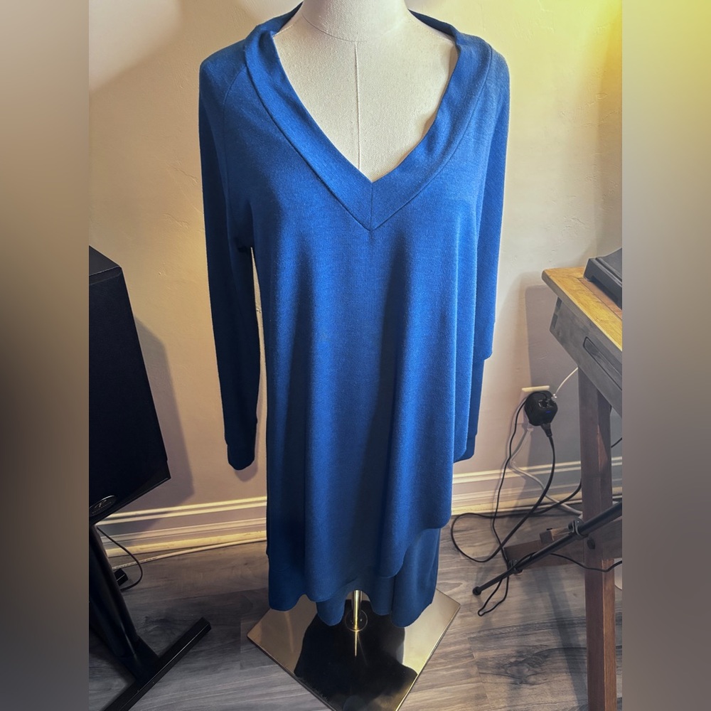 Soft Surroundings Deep Royal Blue Knit Top